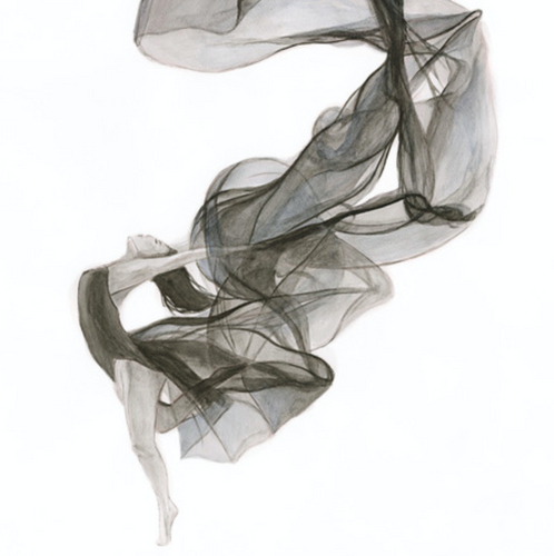 Let Go by Amina Lei, Watercolor on 140lb Paper