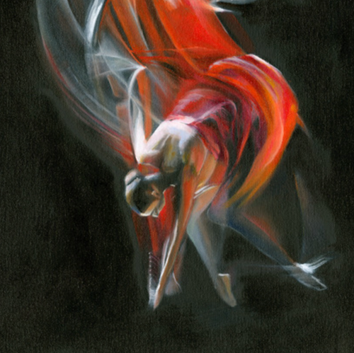 Fire in the Dark by Amina Lei, Oil on Canvas