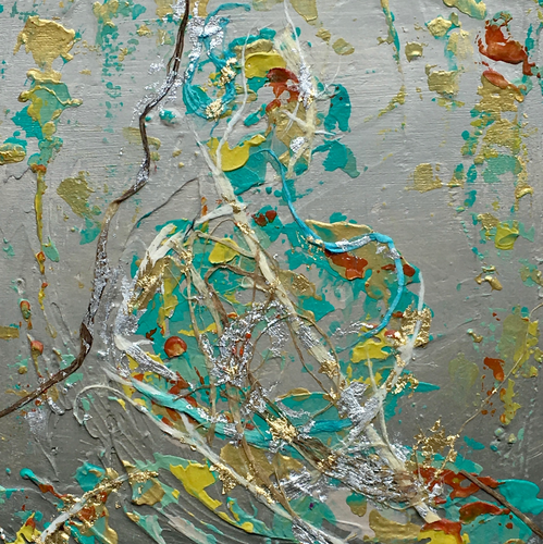 Centered in Chaos by Myla Gonzales, Mixed Media on Canvas