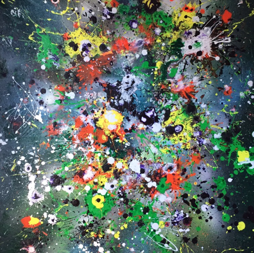 Splash It Up by Nadea Cutitaru, Mixed Media on Canvas