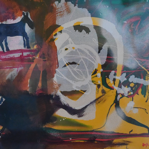 Transcendence by Stefano Genzone, Silk-screen print and Acrylic on Paper