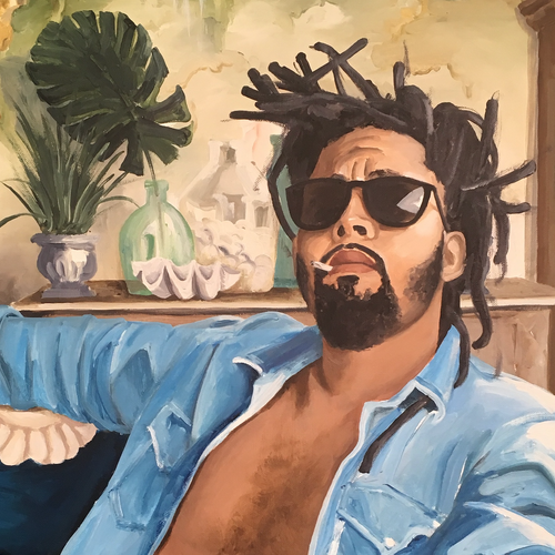 Squat Cossu - Hype Squat by Aurélie Quentin, Oil on Canvas