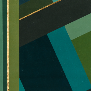Green Geometry 1 by YUVO, Mixed Media on Canvas