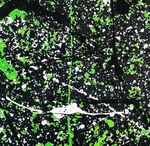 “Self Portrait (Into the Lymelight)” By Justin Lefty, Acrylic and Mixed Media on Canvas