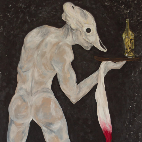 Skull Man by Noel Hernon, Acrylic on Paper