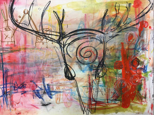 Transmission 2 by Sarah Fox Wangler, Mixed Media on Paper