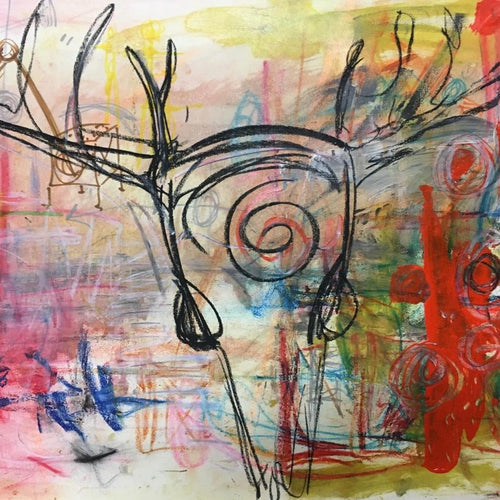 Transmission 2 by Sarah Fox Wangler, Mixed Media on Paper