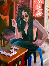 Tripot – Street Gambling by Aurélie Quentin, Oil on Canvas