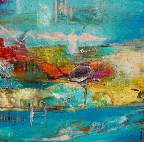 Visiting Hours by Heather McFarlin, Mixed Media on Board