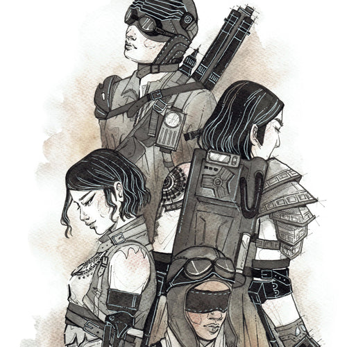 Built as Warriors by Zyra Bañez, Watercolor, Pencil, and Ink