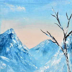 "Snowy Mountain" by Joshua Adams, Acrylic on Canvas