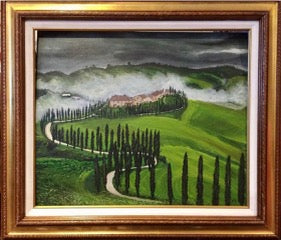 “Tuscan Hills” By Dhimitra Chano, Acrylic on Canvas