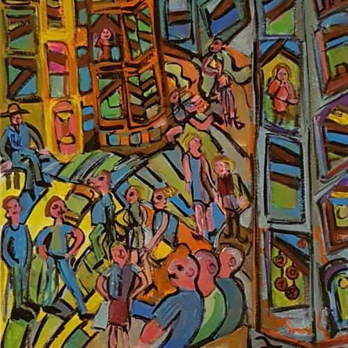 City Walk By Michèle Bagni, Acrylic On Canvas