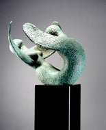 "Double Angel" by Karen Salicath Jamali, Bronze and Granite ore Marble