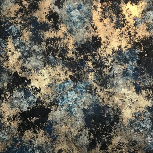 Golden Flames By Anni Jensen, Acrylic And Spray-Paint On Canvas