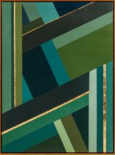 Green Geometry 1 by YUVO, Mixed Media on Canvas
