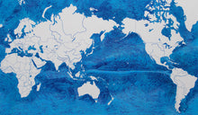 "World - Ocean Currents" by Hannah Jensen, 40 Layers of Carved Acrylic on Board