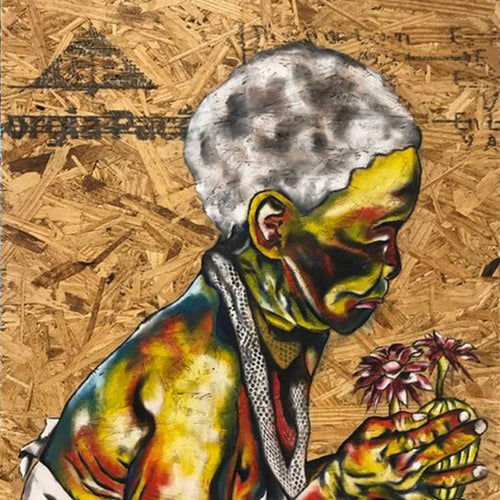 Her Elder by Kiarra Elliott, Oil on Wood