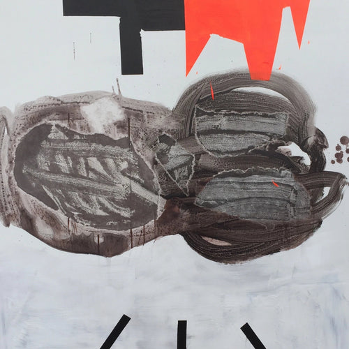 Human Being by Trine Lund, Acrylic and Paper on Canvas