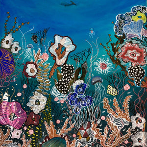 Deep Sea Paradise by Veronica Wong, Mixed Media on Canvas (Framed)