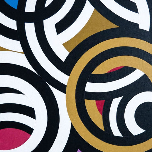 A Tiger Among Zebras by Mitchell Liner, Latex on Canvas