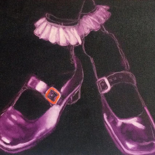 Cross Shoes by Julie Martinez, Oil on Canvas