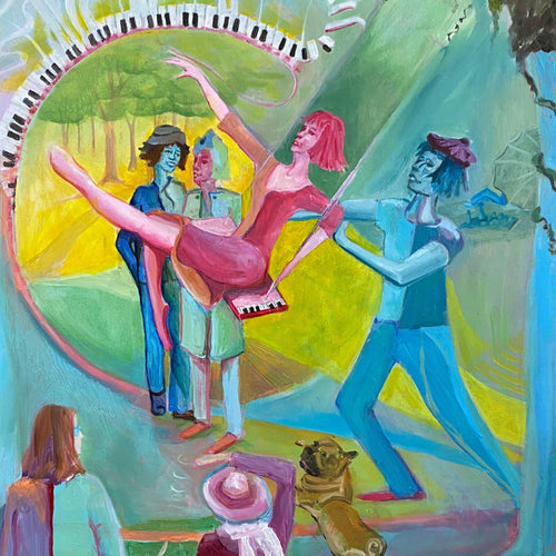 “Getting Back into the Swing of Thing” By Vera Bonacci (Jeanne Henderson), Oil on Canvas