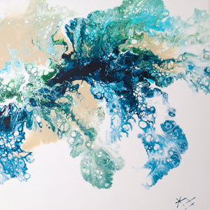 "Halcyon" by Kiana Sandvold, Fluid Acrylic on Canvas