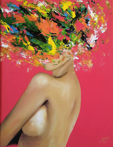 Nude But Not Naked 2 by Lamia Berrada, Acrylic on Canvas
