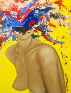 Nude But Not Naked 1 by Lamia Berrada, Acrylic on Canvas