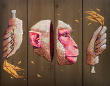 Monkey by Andrés Moncayo, Acrylic on Wood