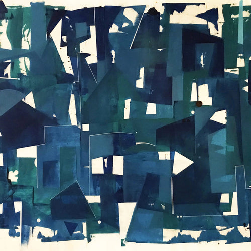 Big Blue by Oğuz Yalim, Mixed Media on Canvas