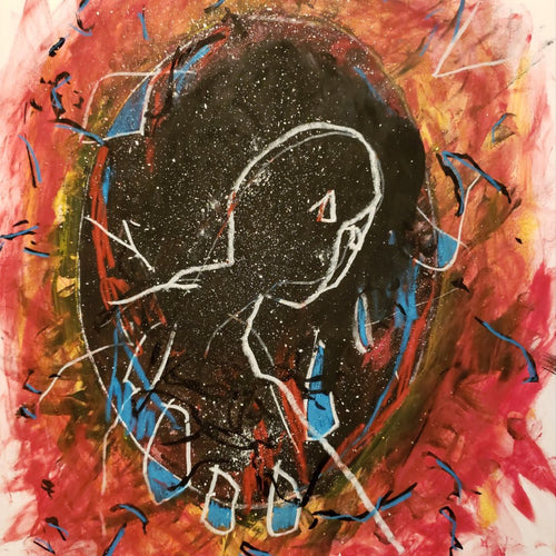 From Space Series No 2 by Stephane Desgroseilliers, Mixed Media on Cardboard