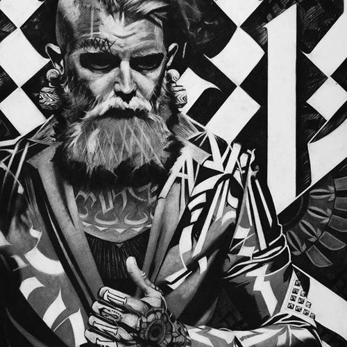 Omega by Dezi, Charcoal and Graphite on Paper