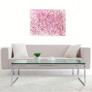 Splash of Pink by Pearl Bayne, Mixed Media on Canvas