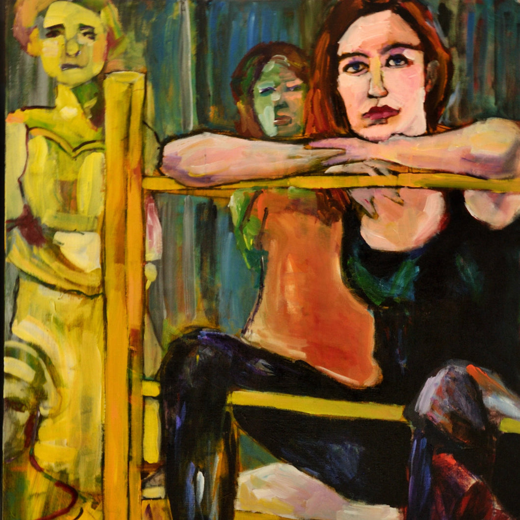 La Peintre in her Art Studio by Cristina Barr, Acrylic on Canvas