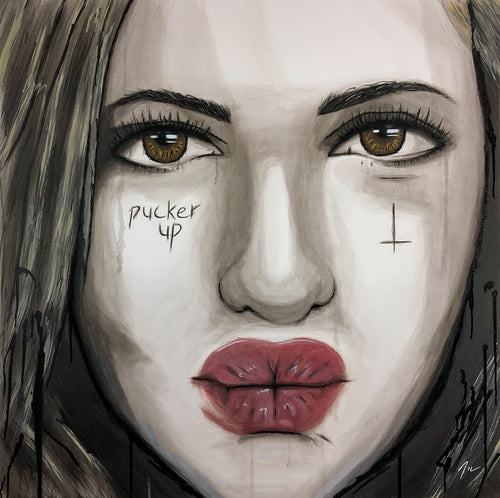 “Pucker Up” By Nic Brunson, Acrylic on Canvas