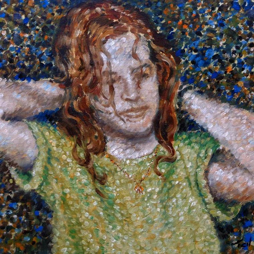 Putting on Necklace by Tal Dvir, Oil on Canvas