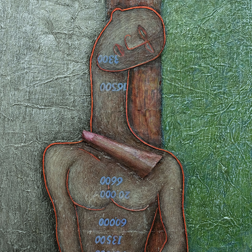 Quantum by Arturo Reyes Medina, Mixed Media on Canvas with LED Light