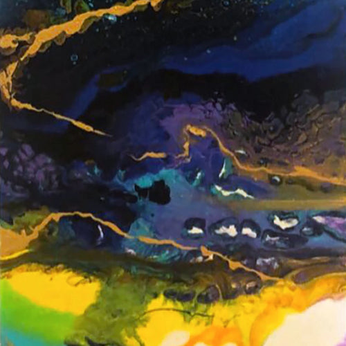 Mother Nature by Raven Lankford, Acrylic, Glitter, and Ink on Canvas