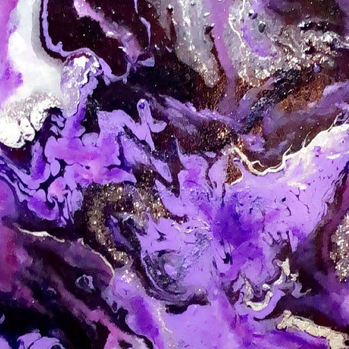 Purple Rain by Raven Lankford, Acrylic and Glitter on Canvas