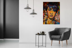 Rihanna by Robert Lyn Nelson, Oil on Canvas