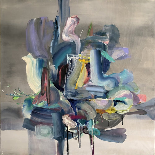 Spin By Gloria Blatt, Mixed Media On Cradled Birch Board Panel