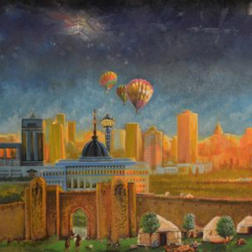 The Great Silk Road by Abdul Razzak Zaarur, Oil on Canvas