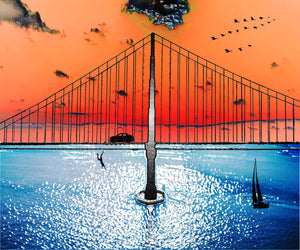 "Twilight on the Bridge" By Ben Silberstein, Digital Art