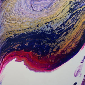 Bleeding Amethyst by Umaima Hashim, Fluid Acrylics on Canvas