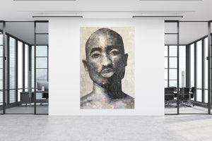 Tupac by Whitney Anderson, Hand-Cutout Collage