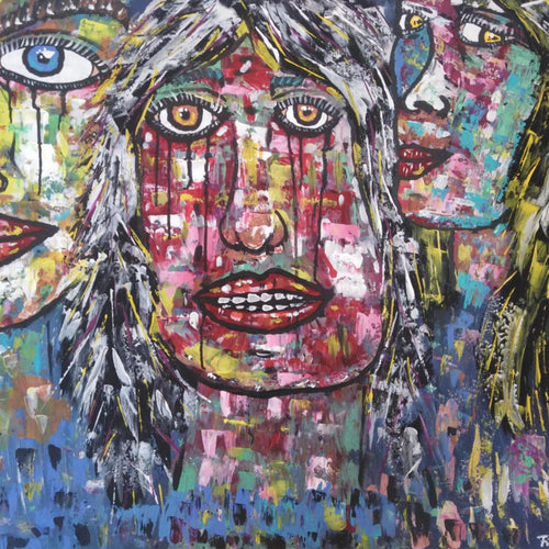 You and Me Have No Faces by Fredrik Bülow, Acrylic on Canvas